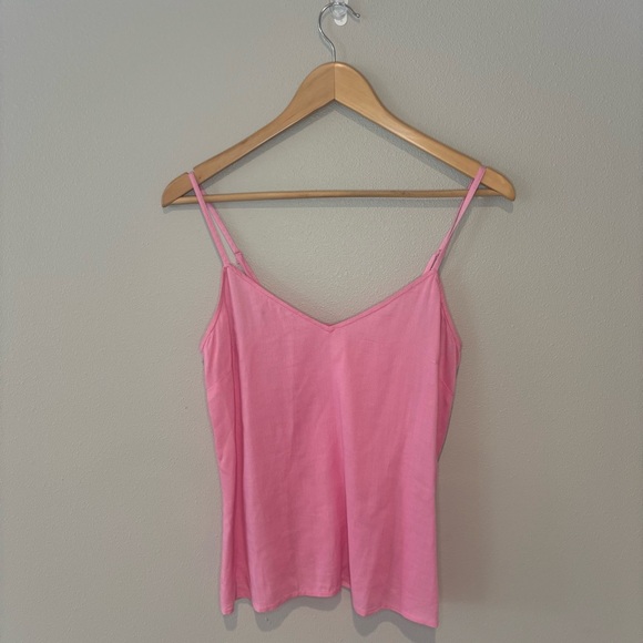 HEMANT & NANDITA 100% Viscose Pink Mauve Spaghetti Strap Tank Top XS - Picture 1 of 10